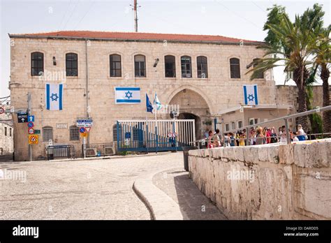 Israel Jerusalem Old City Police Station by The Citadel Armenian Stock ...