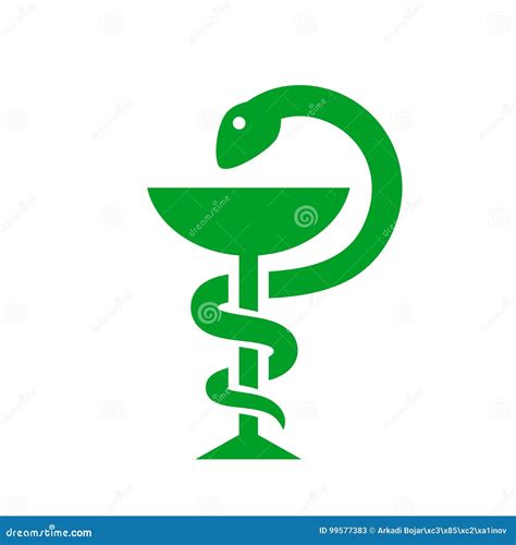 Pharmacy Snake And Cup Medical Symbol Cartoon Vector | CartoonDealer.com #29131723