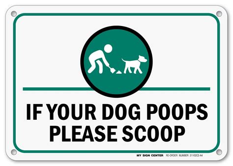 Funny No Dog Poop Sign Scoop Your Poop Sign Outdoor | Etsy