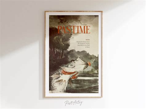 Vintage Fishing Poster Retro Fishing Wall Print Vintage Style Travel ...