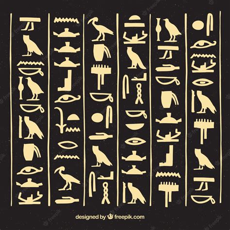 Premium Vector | Egyptian hieroglyphics background with flat design