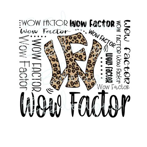 Wow Factor Typography PNG - Etsy