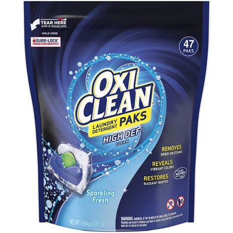 OxiClean High Def Clean Sparkling Fresh Laundry Detergent Paks, 47 Count – Walmart Inventory ...