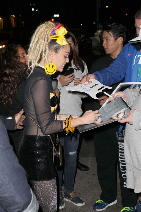 MILEY CYRUS Arrives at SNL Afterparty in New York 10/03/2015 - HawtCelebs