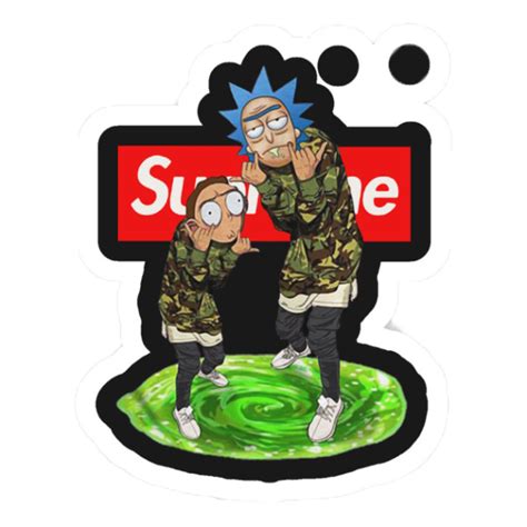 supreme rick and morty – Stickerni.tn