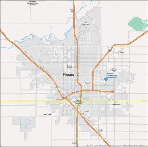 Fresno California Map - GIS Geography