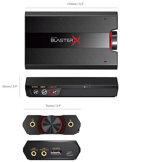 Creative Sound BlasterX G5 7.1HD Audio Portable Sound Card (70SB170000000) | Techbuy Australia