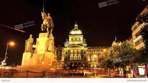 Timelapse Of The Wenceslas Square In Prague Stock video footage | 6243109