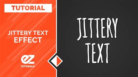 How To Create Jittery Text After Effects Tutorial - YouTube