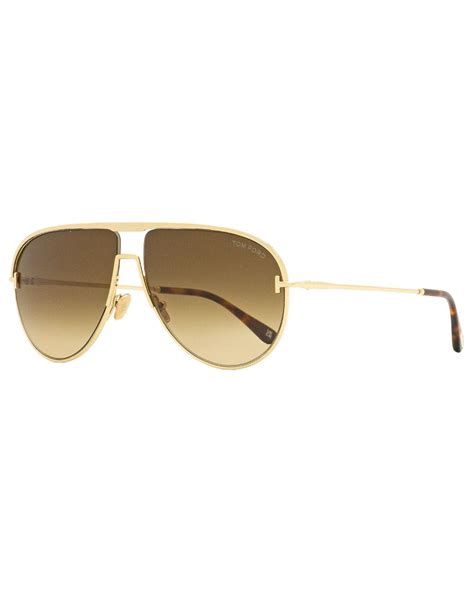 Tom Ford Aviator Sunglasses Tf924 Theo Gold 60mm in Black | Lyst