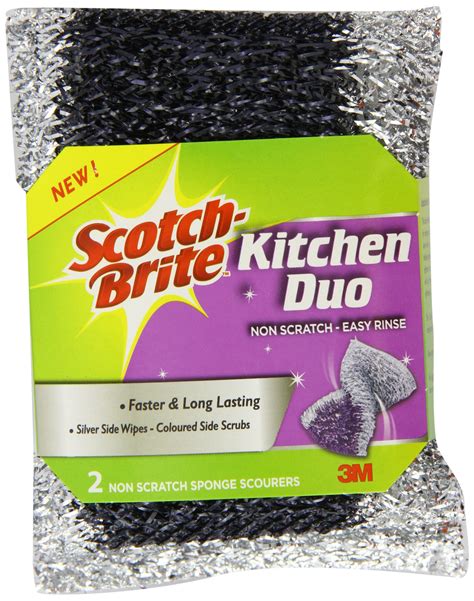 Scotch-Brite Kitchen Duo Non-scratch Sponge Scourers (Pack of 10, Total 20 Scourers)- Buy Online ...