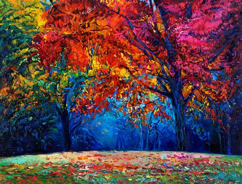 Autumn Landscape By Ivailo Nikolov Painting by Boyan Dimitrov