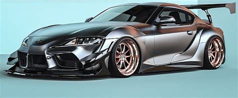 Widebody “Liquid Metal” Toyota GR Supra Looks CGI Ready for Nissan Z Terminators - autoevolution