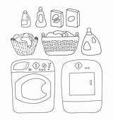 Dryer Washer Clip Clipart Coloring Printable Cliparts Machine Washing  sketch template