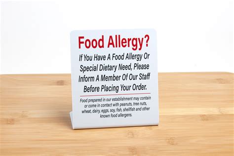 Food Allergy Counter Sign | Specialty Sign Store