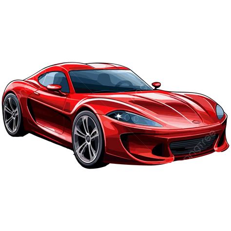 Red Cartoon Race Car Element Vector, Racing Car Red Road, Sports Car ...