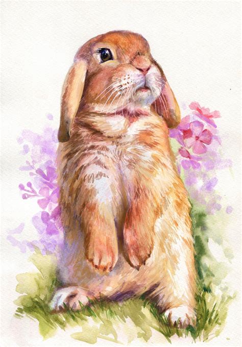 Premium Photo | A watercolor painting of a rabbit