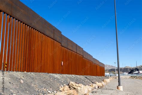 Landscapes at sunset in Ciudad Juarez Chihuahua Mexico border between Mexico and the United ...