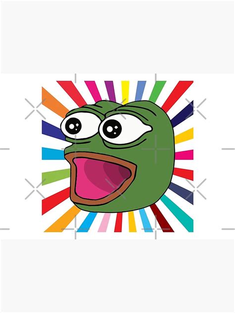 "Pepe The Frog Meme - Poggers - emoticon emote pog funny rainbow ...