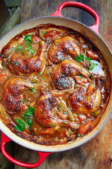 This Braised Chicken is fall-off-the-bone tender and exceptionally tasty. The ingredient list ...