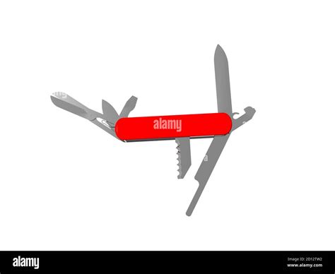 red steel Swiss Army knife Stock Photo - Alamy