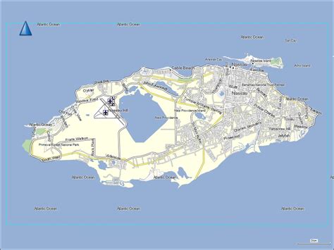 New Providence Bahamas Map