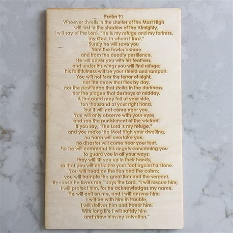 Psalm 91 // Psalm 91 Plaque // Psalm 91 Engraved // - Etsy