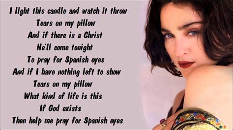 Madonna - Spanish Eyes Karaoke / Instrumental with lyrics on screen ...