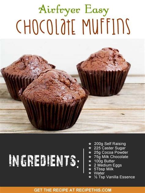 Airfryer Easy Chocolate Muffins • Recipe This