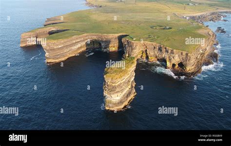 Aerial view of Downpatrick Head and Dun Briste sea stack. County Mayo, Ireland Stock Photo - Alamy