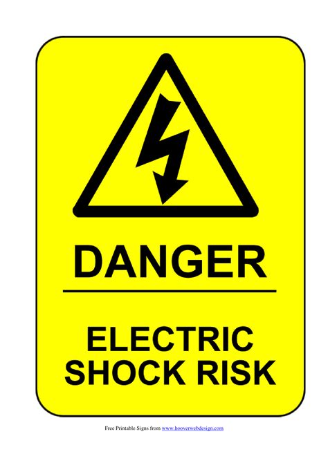 Electrical Safety Signs | Poster Template - Free Printable Safety Signs ...