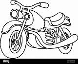 Easy Motorcycle Coloring Pages sketch template