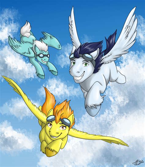 Art by PinkieCake20 / Spitfire (Спитфайр) :: Fleetfoot (Флитфут) :: Soarin :: mlp art :: minor ...