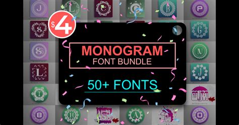 Monogram Font Bundle Bundle · Creative Fabrica