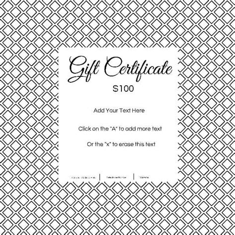 FREE printable gift certificate templates | Customize then Print