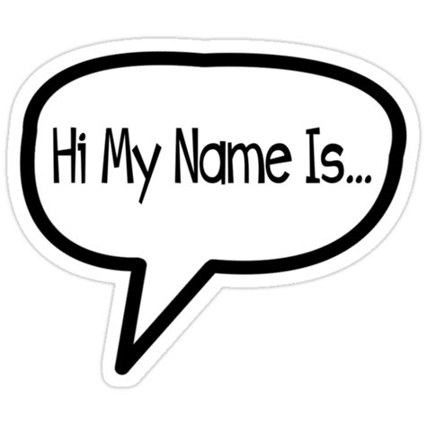 "Hi My Name Is..." Stickers by Logan Kerr | Redbubble