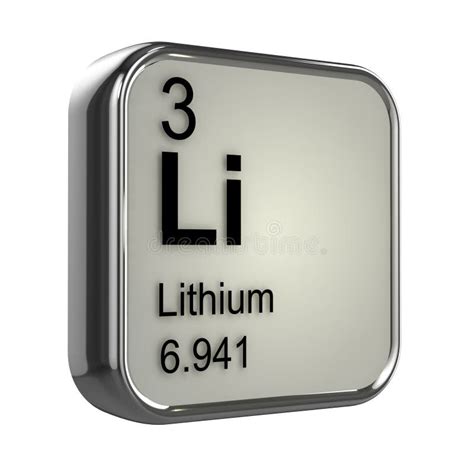 3d Lithium element stock illustration. Illustration of study - 39028686