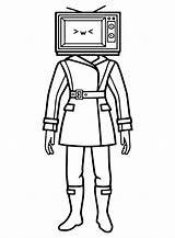 TV Woman Coloring Sheet For Kids  Free Printable Pages sketch template