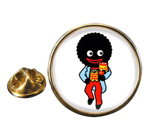 UK Gift Shop Golliwog Round Pin Badge