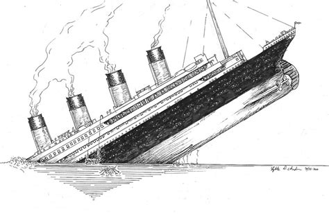 Titanic Ship Sketch at PaintingValley.com | Explore collection of ...