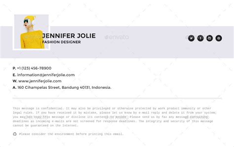 Corporate Email Signature - 12+ Examples, HTML , Photoshop