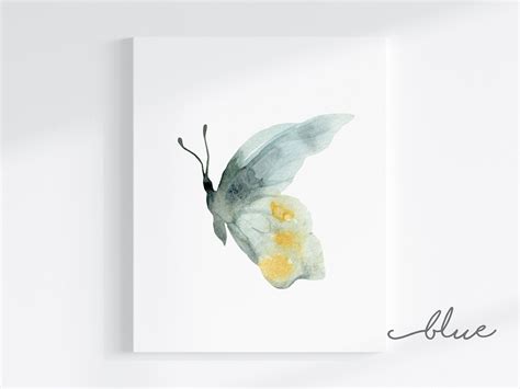 Butterfly Watercolor Art PRINT SET of 6 Wall Art for Baby | Etsy