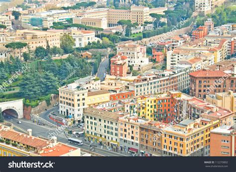 Aerial View Of Vatican City, As Seen From The Top Of The Vatican Stock ...