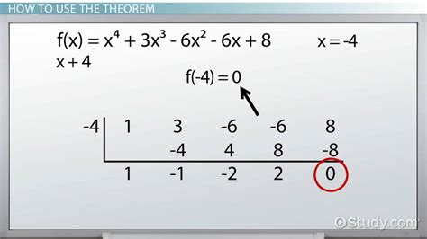 Remainder Theorem | Definition, Uses & Examples - Lesson | Study.com