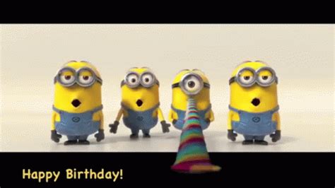 Minion Singing Happy Birthday GIF - Minions HappyBirthday Greetings ...