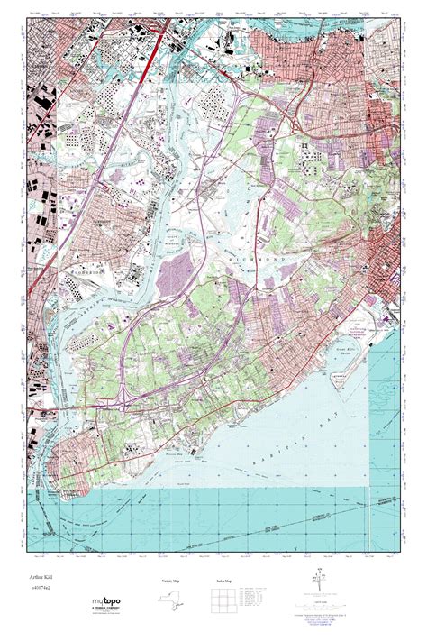 MyTopo Arthur Kill, New York USGS Quad Topo Map