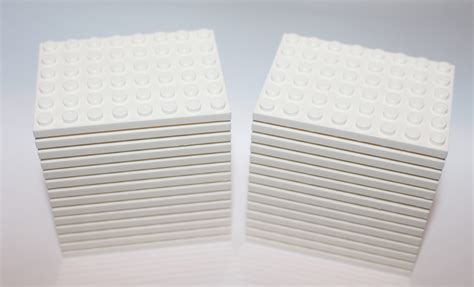 56 White Lego Base Plates | Digs for Figs