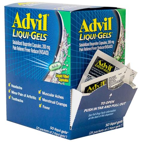 Advil Liquid Gels 2-pack 25ct Dispenser Box - CB Distributors, Inc.