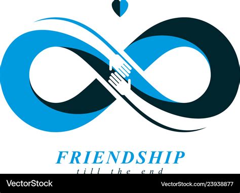 Infinite friendship friends forever special logo Vector Image