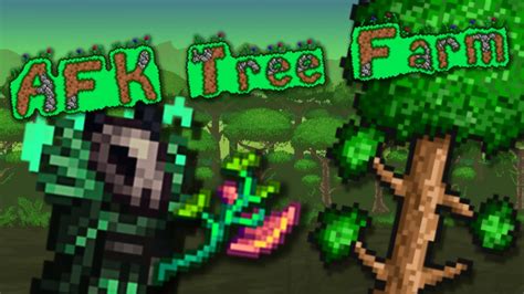 Terraria Easy AFK Tree Farm feat. Axe of Regrowth - YouTube